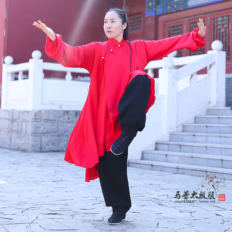 马蕾太极服春蕾太极服练男女表演出服比赛服太极服表演服长款新款