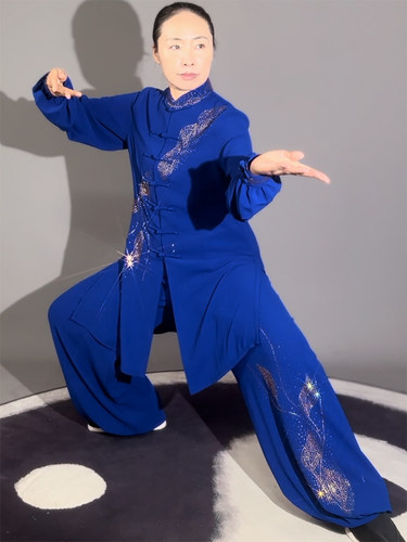 马蕾太极女烫钻中长款
