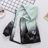 洋气男孩冲锋衣春装 儿童男中大童秋季 2025新款 男童风衣外套春秋款