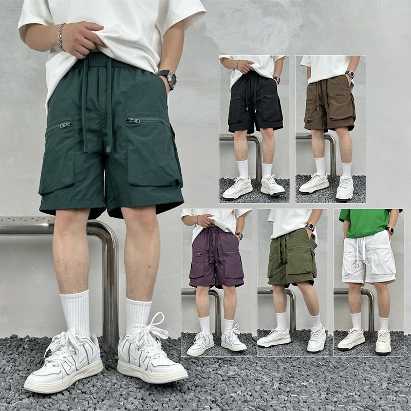 夏季速干多口袋薄款纯色简约宽松工装短裤男士五分休闲潮牌,男装,短裤,淘宝优惠券,粉丝福利购,淘宝优惠卷