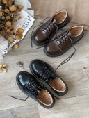 「没准懂你」超显脚小～日系复古小皮鞋 英伦学院风显瘦系带单鞋