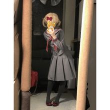 碎碎念水玉 红格子领结水手服上衣+百褶半裙套装2025新款小个子女