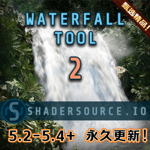 SHADERSOURCE - Tropical Ocean Tool UE5.2虚幻5.4 瀑布水流插件