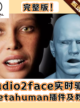 UE5.4 metahuman 插件及专业教程自行编译Audio2face 实时驱动