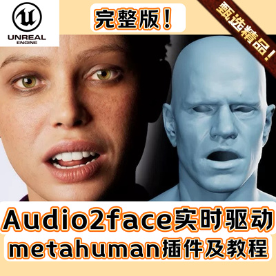 UE5.4 metahuman 插件及专业教程自行编译Audio2face 实时驱动