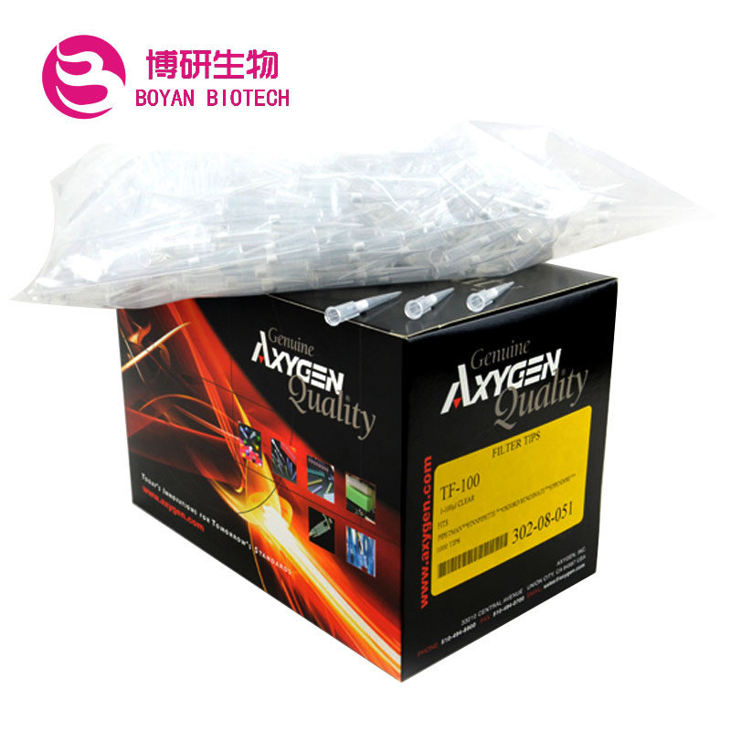 TF-100 Axygen/爱思进 100ul透明滤芯吸头1000只/包10包/箱