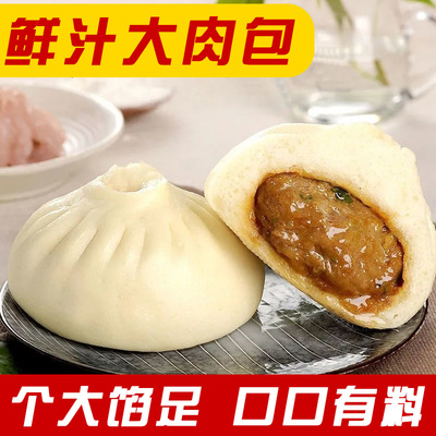 鲜肉大包子酱汁大肉包早餐半成品