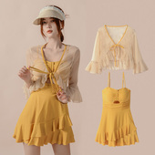 绝美微胖遮肉连体平角小个子泳装 泳衣女泡温泉高级感2025新款 女款