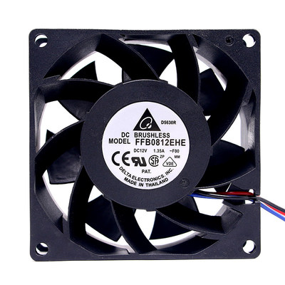 台达 8038 12V 1.35A 8CM FFB0812EHE 双滚珠大风量散热风机风扇