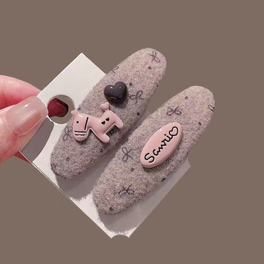 秋冬蝴蝶结毛呢小马边夹女椭圆侧边刘海夹甜美气质碎发鸭嘴bb夹子,饰品/流行首饰/时尚饰品新,发饰,淘宝优惠券,粉丝福利购,淘宝优惠卷