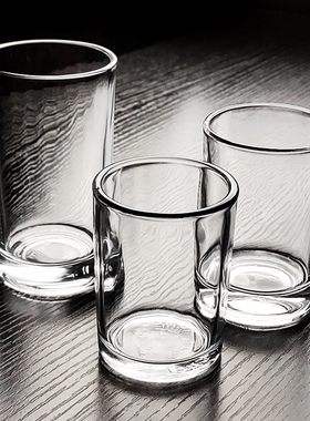 玻璃二两半啤酒杯子三两小酒杯白酒杯100ml老式家用高级感2两3两