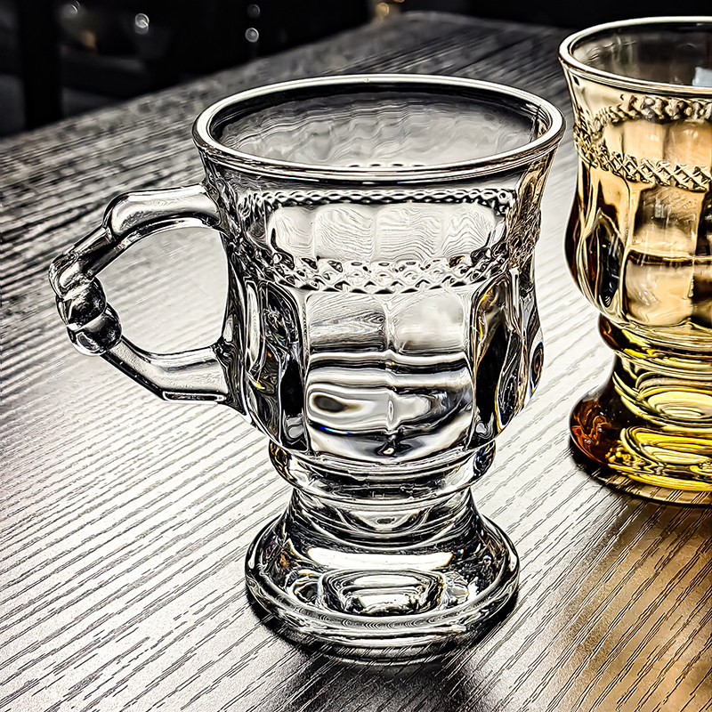 150ml小水杯水晶玻璃杯带把手咖啡茶杯轻奢高档透明高级感高颜值,餐饮具,柠檬杯,淘宝优惠券,粉丝福利购,淘宝优惠卷