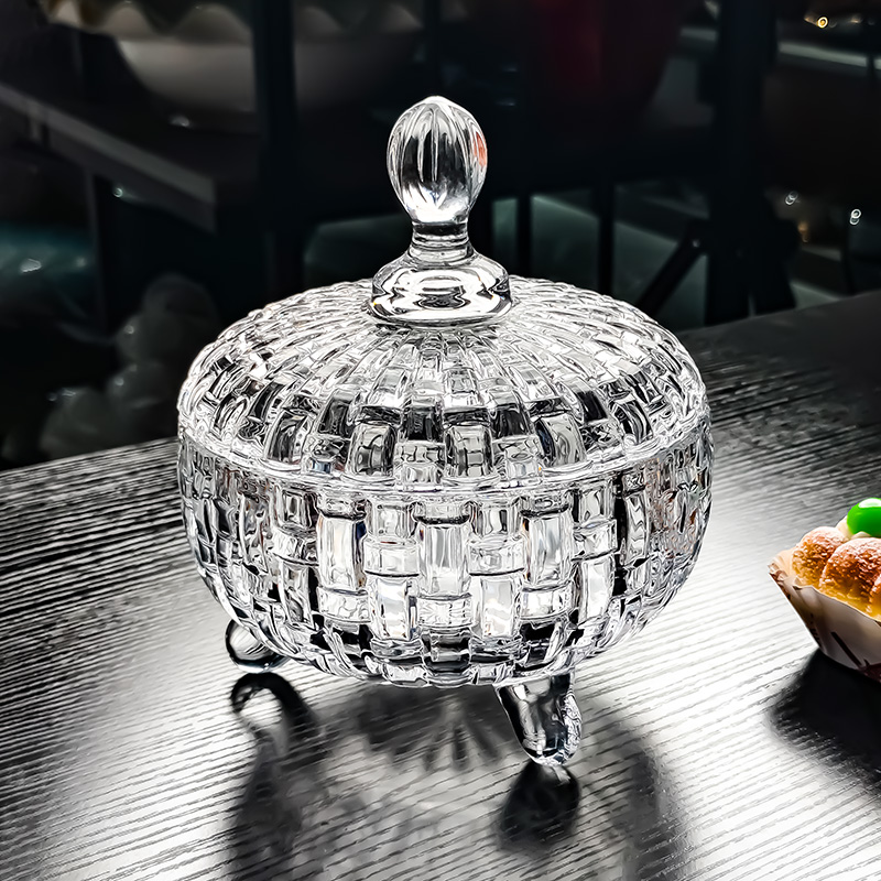 2025新款水晶玻璃罐糖果盒糖盅