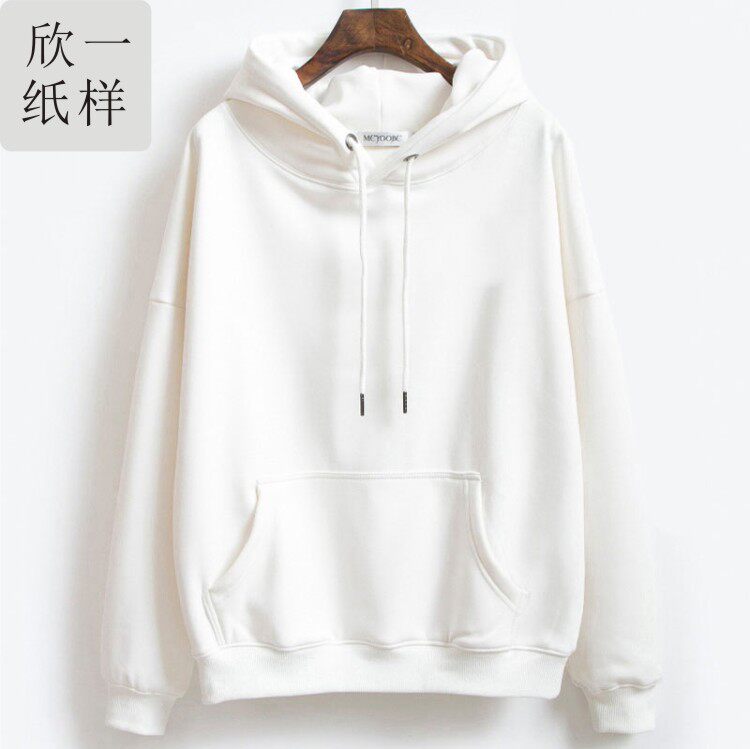 女士春秋宽松大落肩袖连帽卫衣手工裁剪图纸电子版a4实物牛皮纸样