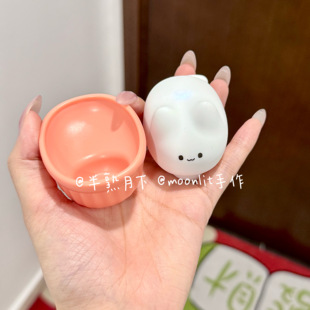 半熟月下小浴猫静音安睡异地ai摆件