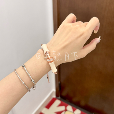 半熟月下竹子手链项链精美小饰品穿搭好物