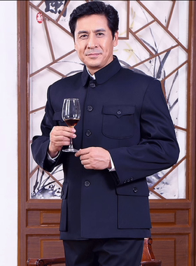 中山装出租中山服老干部村长县长老干部演出服老父亲同款
