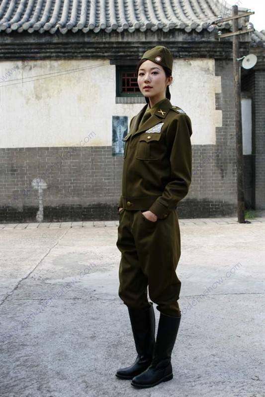 国军特工间谍特务演出服出租美式女军统表演服饰民国军阀军装出租