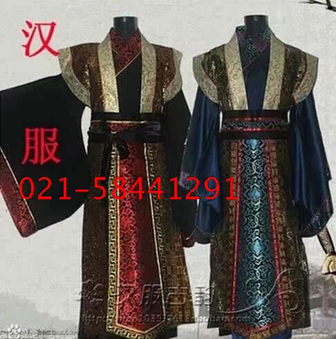 上海古装出租汉朝男装唐装汉服曲裾汉宫服饰汉朝汉代侠客皇帝戏服