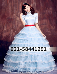 灰姑娘话剧表演服出租欧洲宫廷服贵族妇生日派对假面舞会礼服租赁