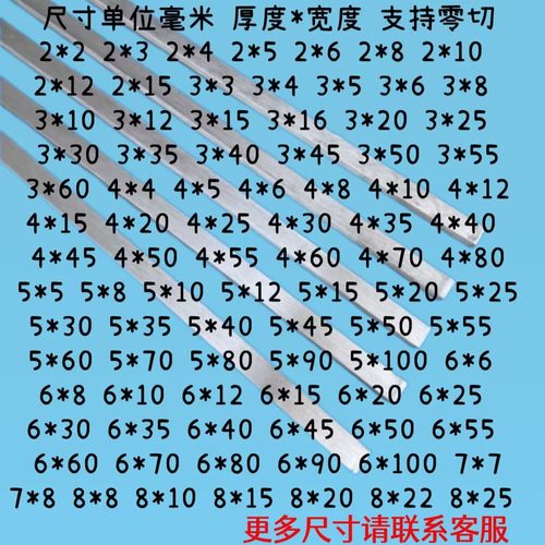 不锈钢条扁钢1.5234568㎜