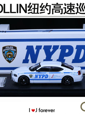 纽约战马静态1/64警车系列道奇Rollin模型nypd摆件