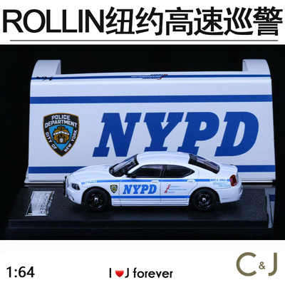 纽约战马静态1/64警车系列道奇Rollin模型nypd摆件