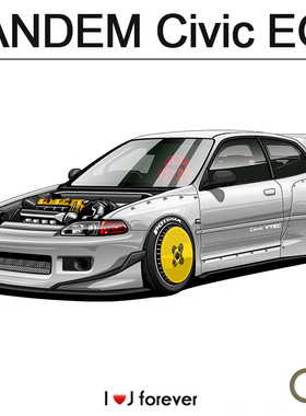 拓意1/64 S26-10 PANDEM CIVIC EG6 RAW METAL静态仿真合金车模