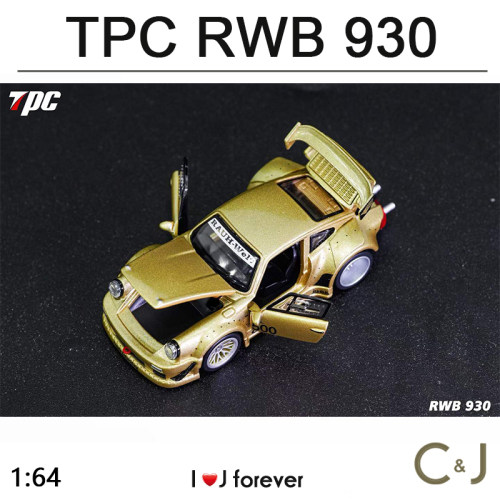 现货 1:64 TPC保时捷RWB930静态汽车合金模型
