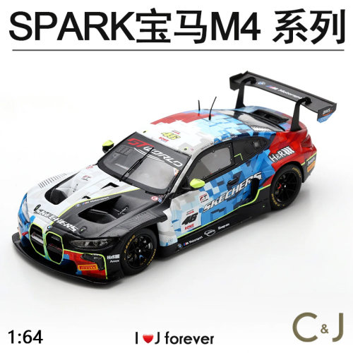 1:64 Spark宝马M4 64S267 24H Spa 2025合金汽车静态模型