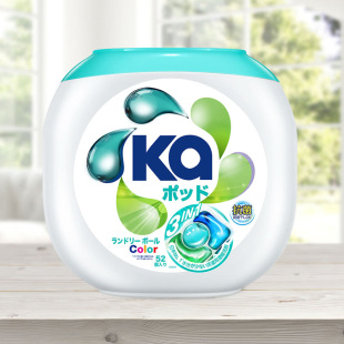 山姆代购 菁华王子KA菁华3合1洗衣凝珠护色832克52粒神珠清洁抗菌