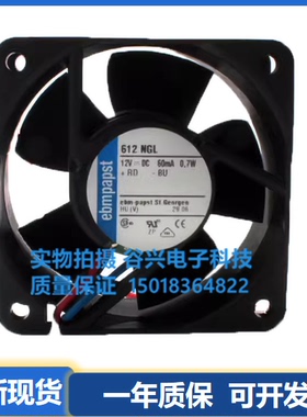 TYP papst 612NM NN 612NGL 风机 6025 12V 1.1W 机箱散热风扇