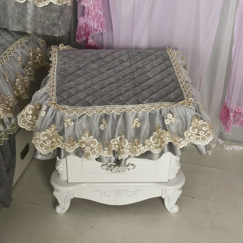 奢华桌布欧式客厅边几角几床头柜正方形桌布家用美式茶几盖巾台布