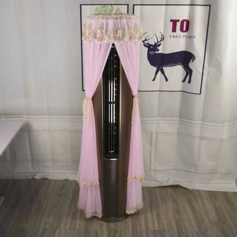 欧式空调罩圆形柜机开机不取布艺蕾丝可定制圆柱形立式防尘套包邮