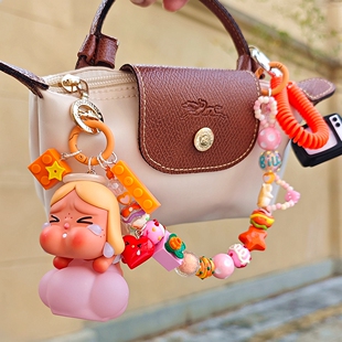 眼泪钥匙扣DIY挂件创意钥匙链节日礼物 泡泡玛特CRYBABY爱神