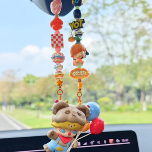 迪士尼萌粒联合Dimoo约会日系列泡泡玛特车载后视镜装饰挂件车挂