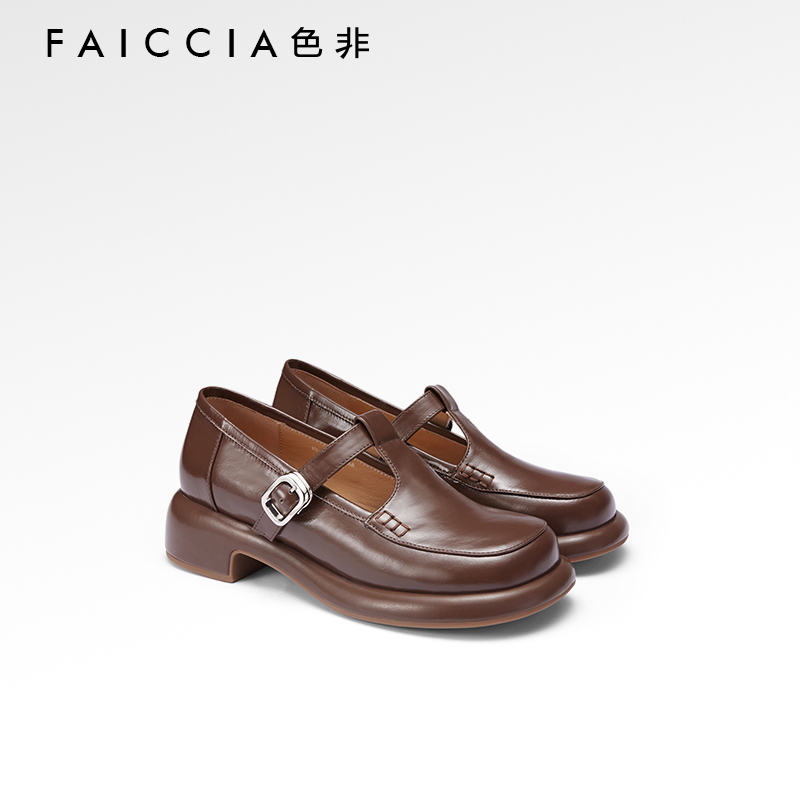 英伦风厚底玛丽珍Faiccia/色非