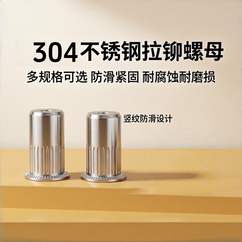 不锈钢沉头平头铆螺母GB17880