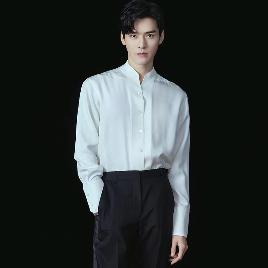 法式优雅白衬衫男高级感