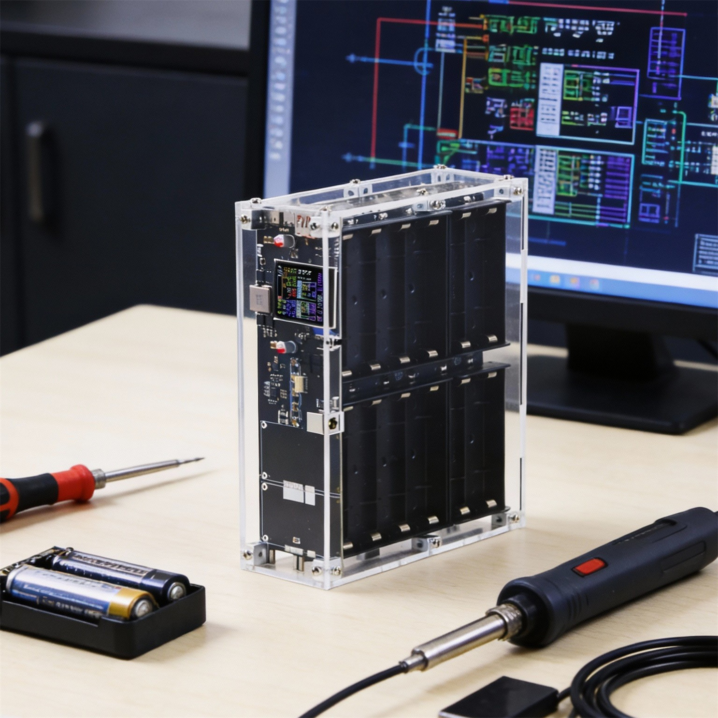 IP5389双向快充大功率移动电源套件全协议带显示器充电宝散件24节