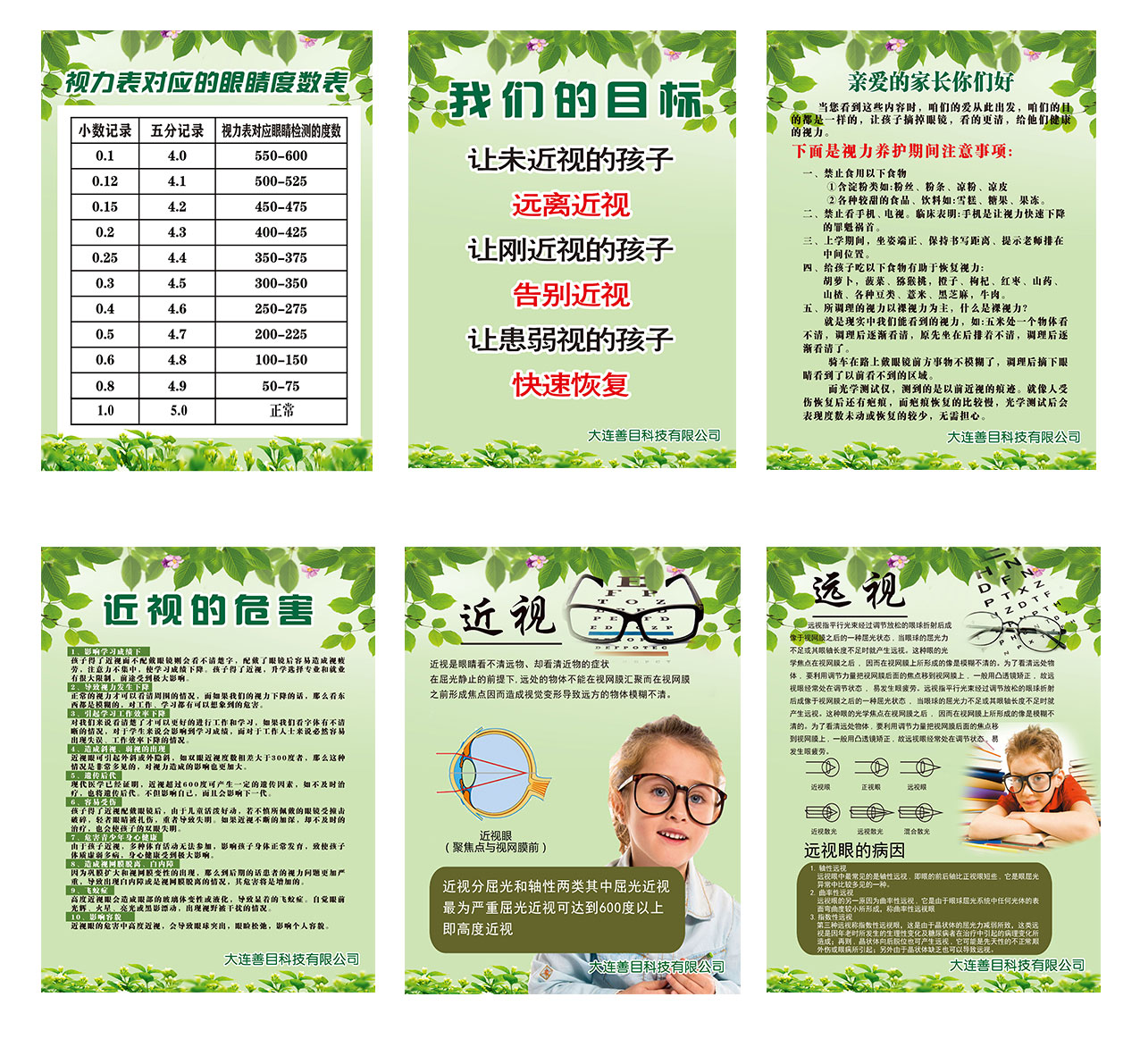 尚赫中小学生眼睛保健操图片宣传海报保护视力望远远视表墙贴挂图