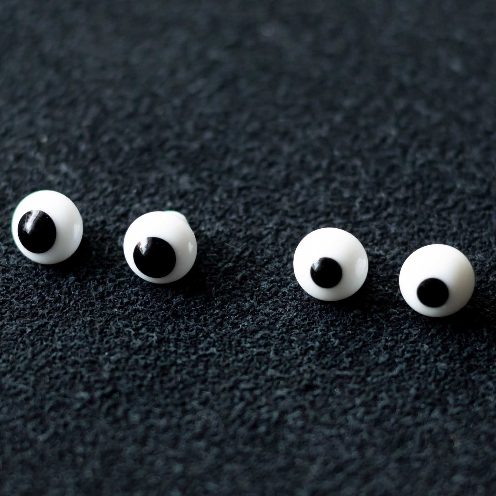 黑珍珠眼珠 6分8分bjd 粘土头ob11娃娃眼睛 娃用玻璃眼 HC13