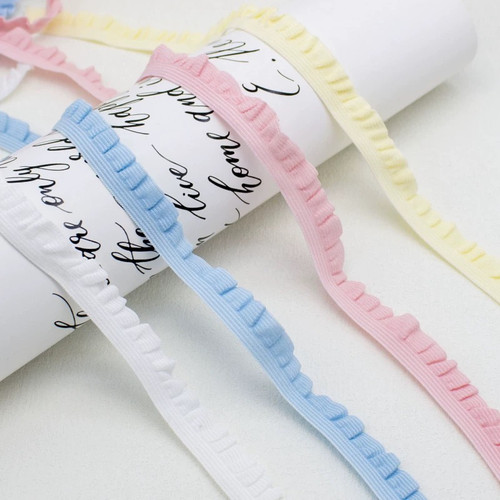 BJD娃衣 14mm褶皱弹力花边单向布木耳宠物娃娃衣服diy荷叶边袜子