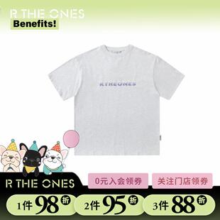 RTHEONES经典RTO牙刷毛T恤2025春夏上衣短袖多色舒适百搭