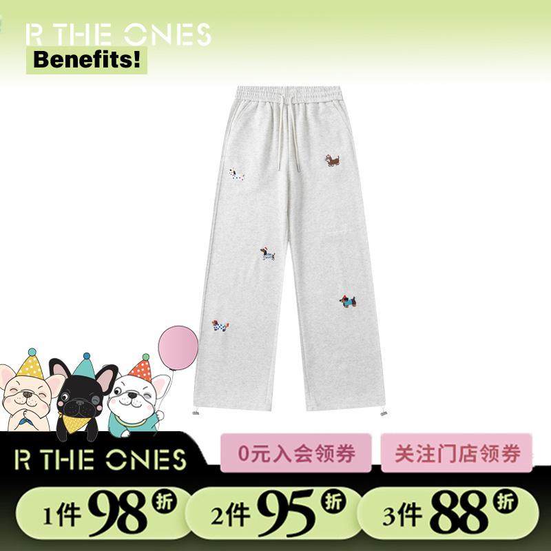 RTHEONES长裤RTO腊肠小狗休闲长裤百搭高腰显瘦直筒长裤