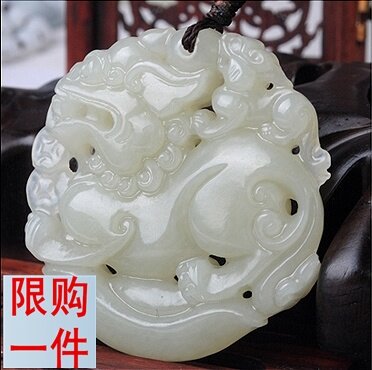 天天新疆和田羊脂级正品貔貅白玉