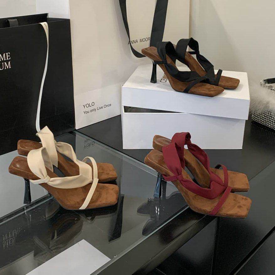 超火绝美两穿高跟一字拖凉鞋女夏季外穿黑色方头细跟交叉带凉拖鞋,女鞋,一字带凉鞋,淘宝优惠券,粉丝福利购,淘宝优惠卷