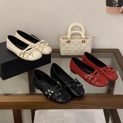 SHOE-REN 2026年新款百搭圆头玛丽珍鞋女气质软底芭蕾舞鞋一脚蹬