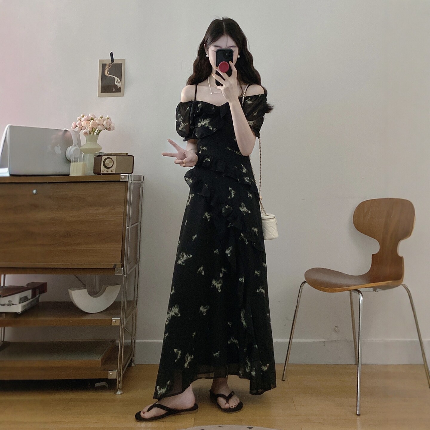 复古碎花洋装女夏装新款
