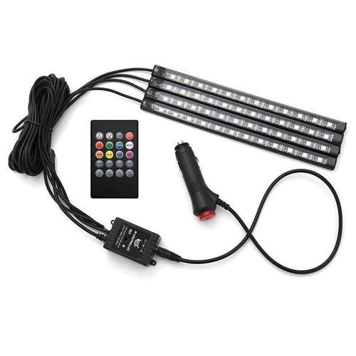 奔驰车内改装音乐脚底灯